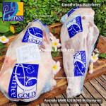 Lamb LEG BONE-IN CHUMP-ON frozen whole cut +/- 4kg/pc (price/kg) brand Australia JUNEE GOLD